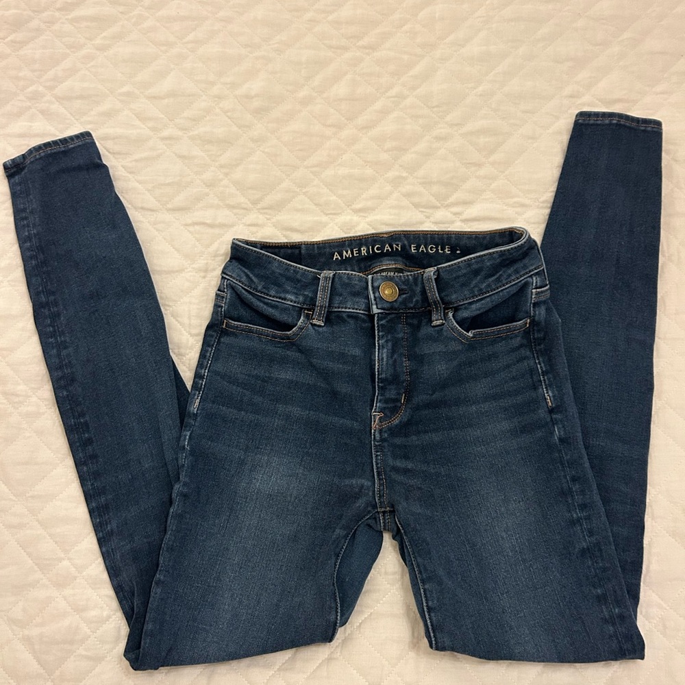 American Eagle Outfitters Blue Skinny Jeans with Stretch